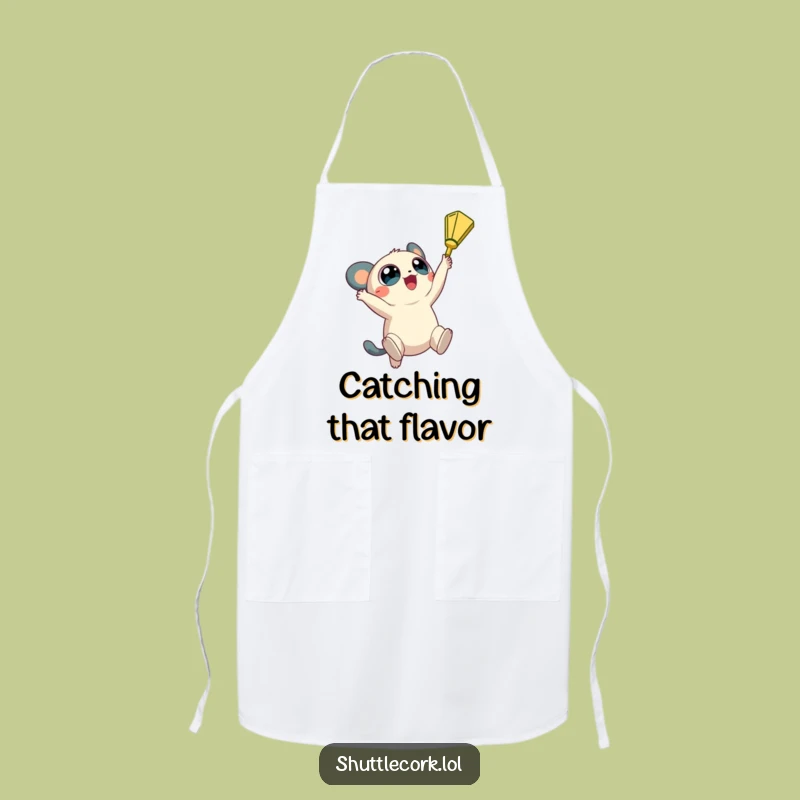 Funny Big Eyes Shuttlecock Apron: Cook with Ambition, Funniest Funny Gift