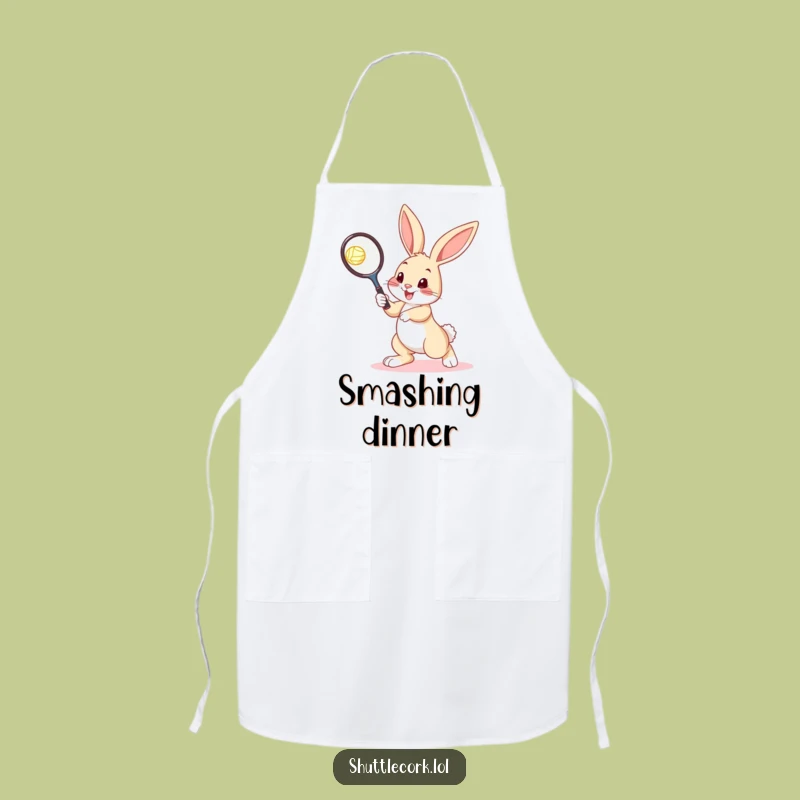 Funny Bunny Tennis Apron - Serve Up Fun in the Kitchen!