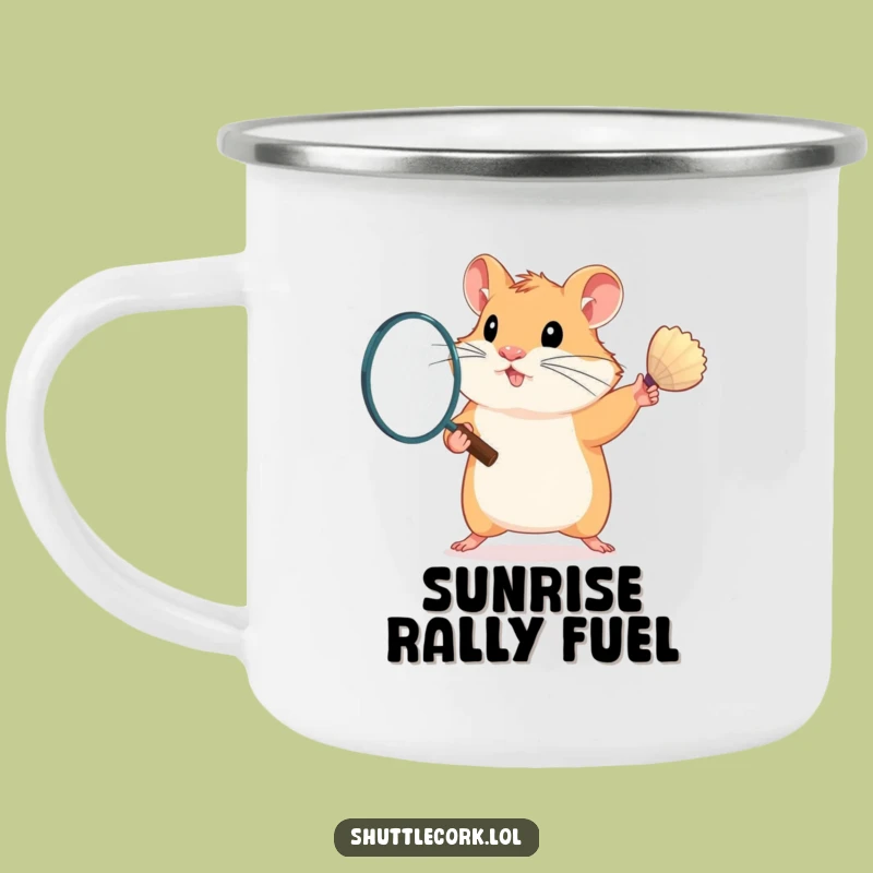 Funny Hamster Badminton Trail Mug - Outdoor Adventure Gift