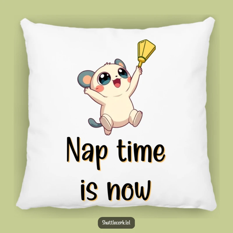 Comfy Funny Big Eyes Shuttlecock Pillow: Rest with Ambition, Cozy Funny Gift