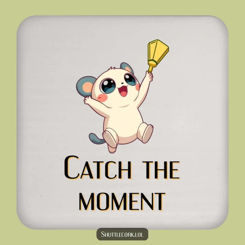 Funny Big Eyes Shuttlecock Coasters: Protect Surfaces with Aspiration, Set of Funny Gifts