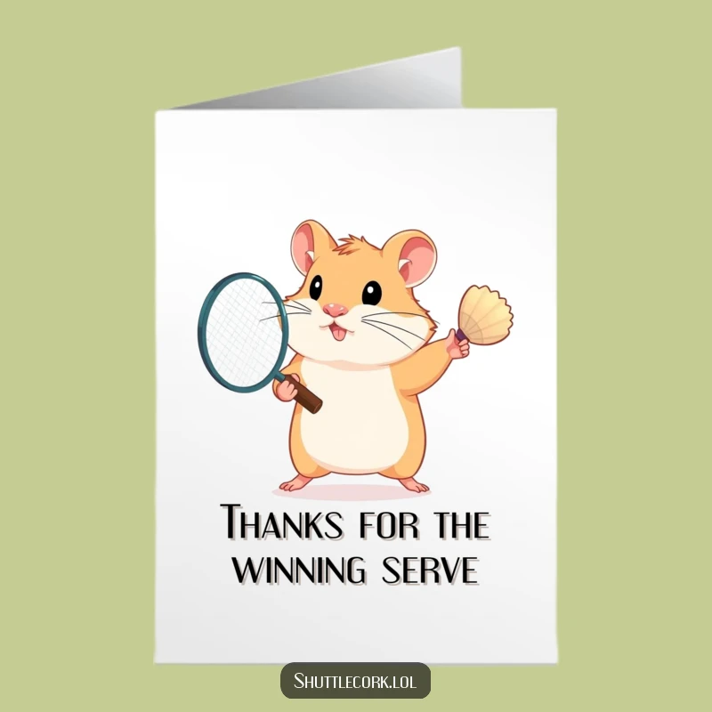 Free Printable Thank You Card: Hamster's Thankful Smash - A Downloadable Funny Gift
