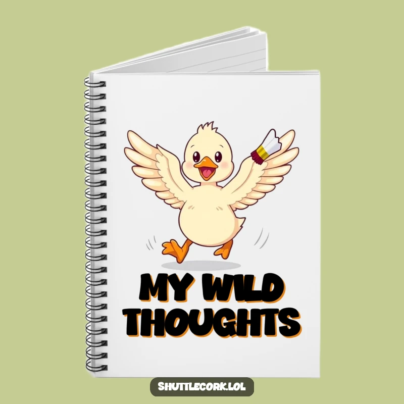 Funny Duckling Badminton Chase Notebook - Jot Down Fun Gift