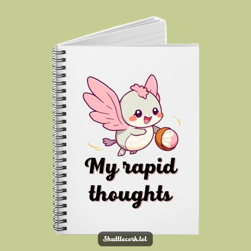 Funny Speedy Wings Shuttlecock Notebook: Jot Down Wins, Creative Funny Gift