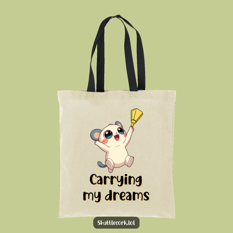 Funny Big Eyes Shuttlecock Tote Bag: Carry Your Ambitions, Practical Funny Gift