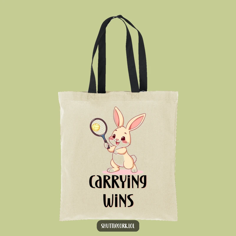 Funny Bunny Tennis Tote Bag - Carry Your Gear with a Bounce!