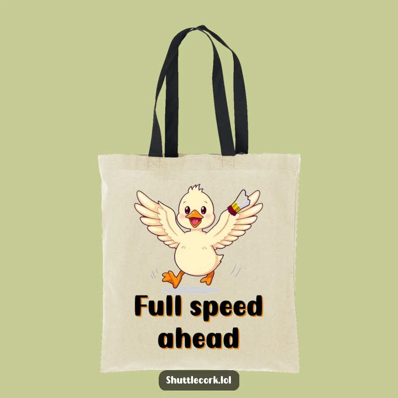 Funny Duckling Badminton Chase Tote Bag - Carry Your Fun Gift